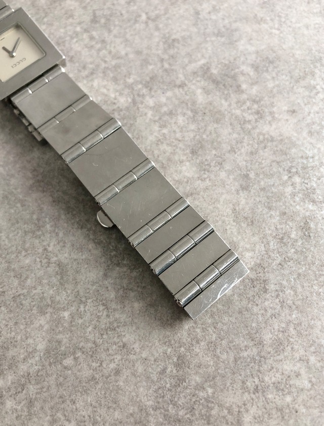 GUCCI グッチ 腕時計 シルバー スクエア ステンレススチール クウォーツ 600J vintage ヴィンテージ オールド fubfba