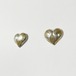 Vintage Thai 925 Silver Heart Pirced Earrings