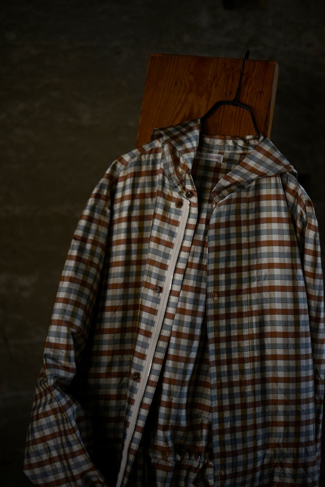 NICENESS / LEVENE SILK CHECK TAFFETA PARKA