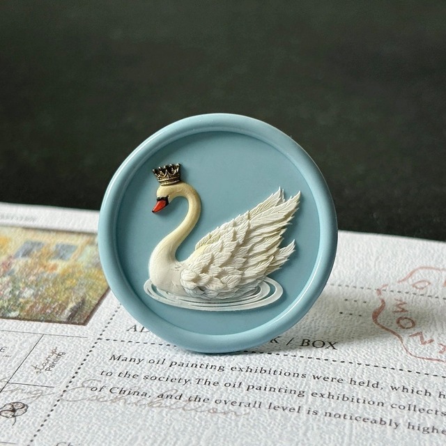 クラウンスワン｜Crowned Swan 25mm・シーリングスタンプ