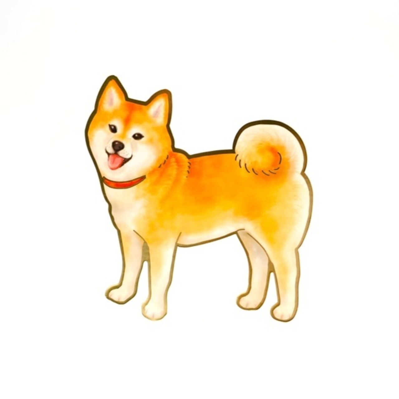 スーツケースステッカー　柴犬