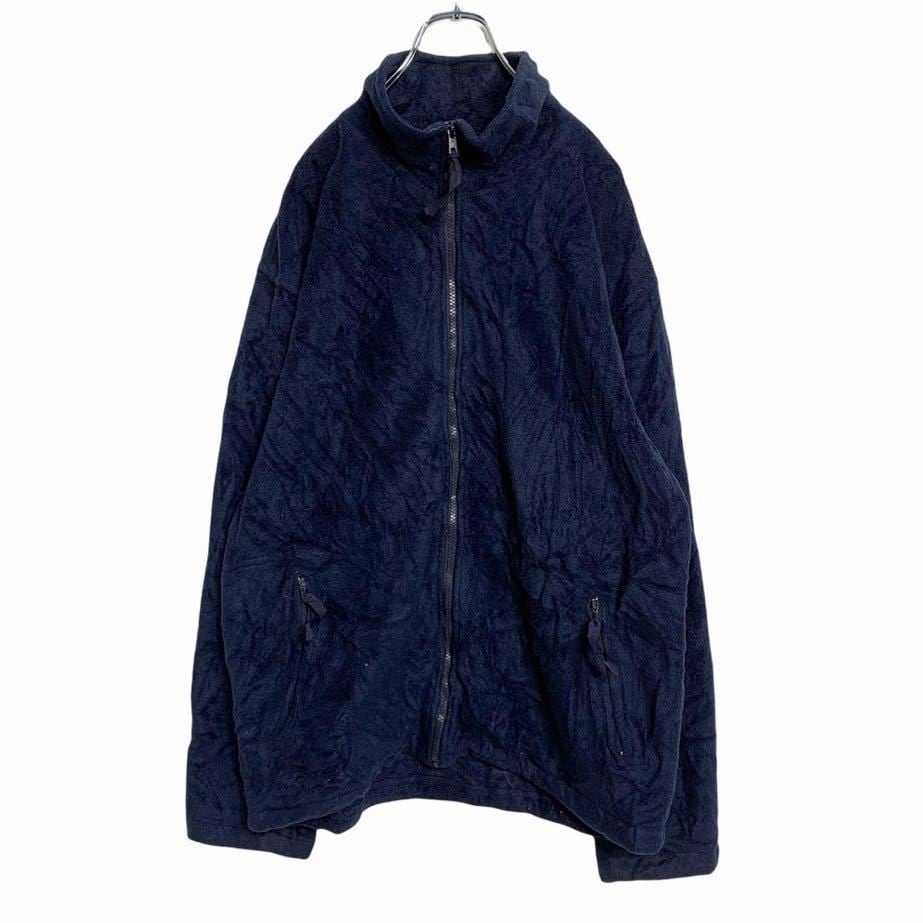 PORTWEST フリースジャケット M ネイビー ジップアップ 無地 古着卸