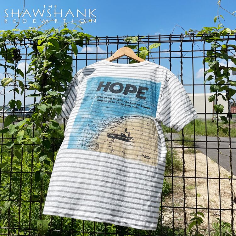Outlet S ショーシャンクの空に スペシャル版 The Shawshank Redemption Hope バックプリント ボーダー Tシャツ 映画 Ol C Oguoy Destroy It Create It Share It
