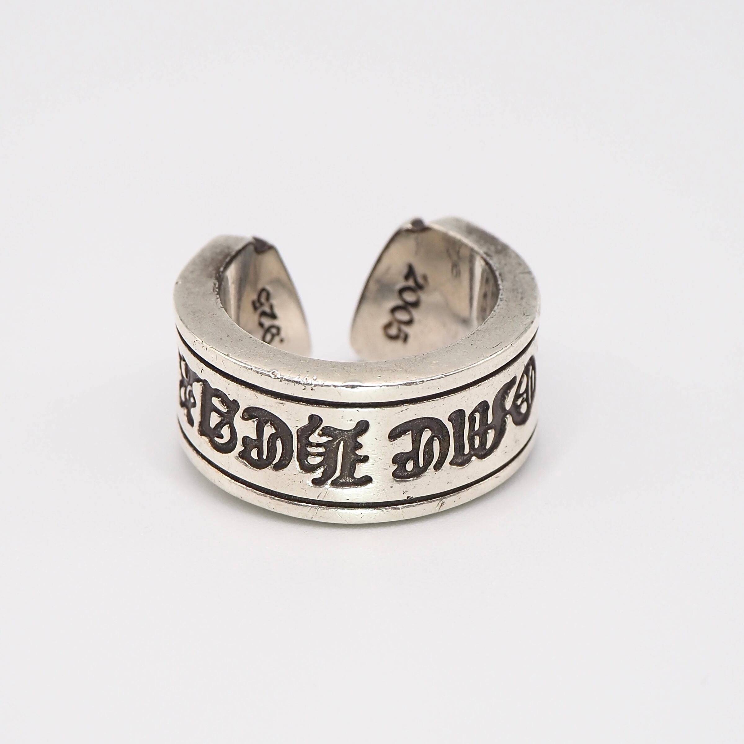 CHROME HEARTS 約20号 ラージスクロールラベル リング シルバー CHROME HEARTS 約20号 ラージスクロールラベル リング シルバー