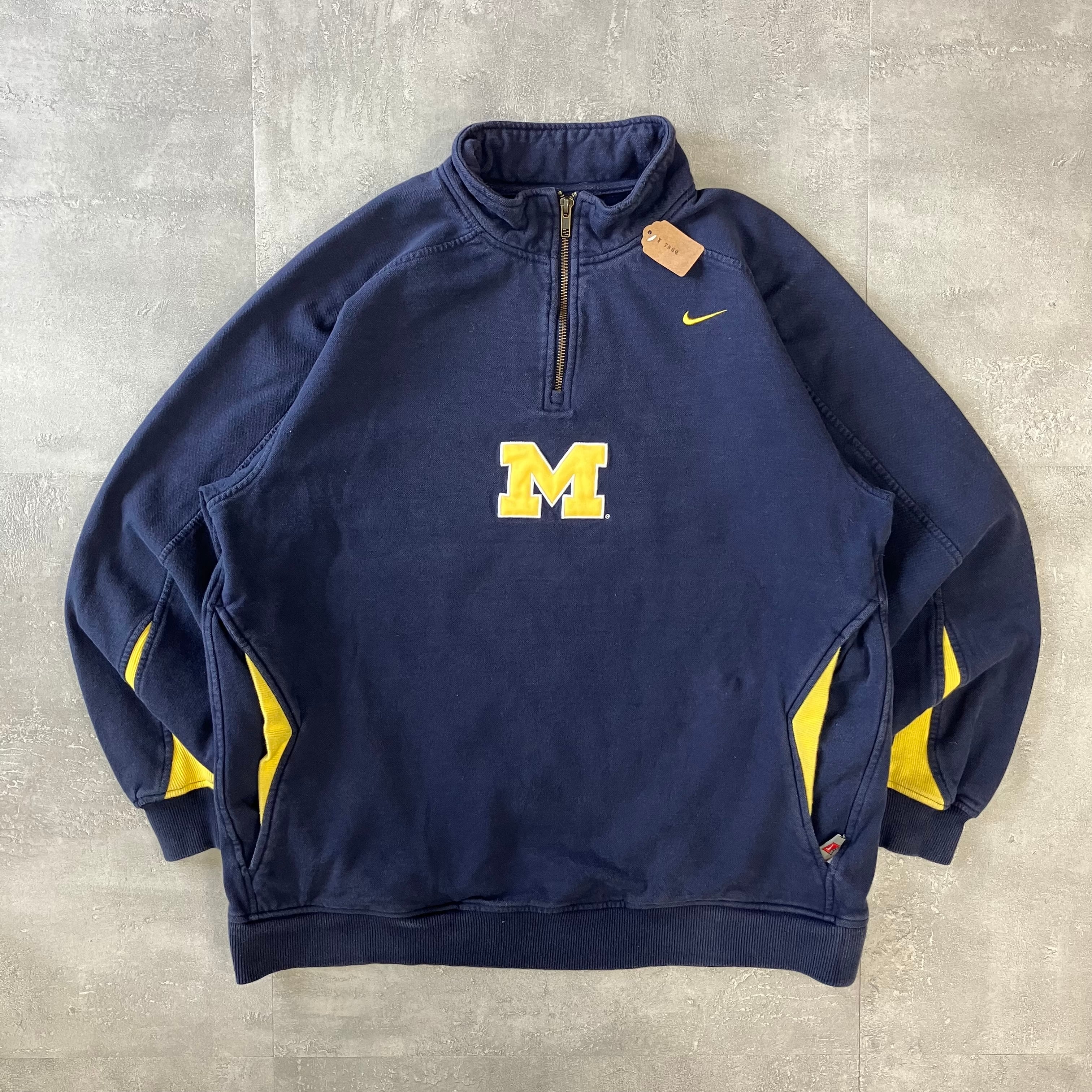 NIKE 00s ハーフジップ スウェット ミシガン Michigan No.1792