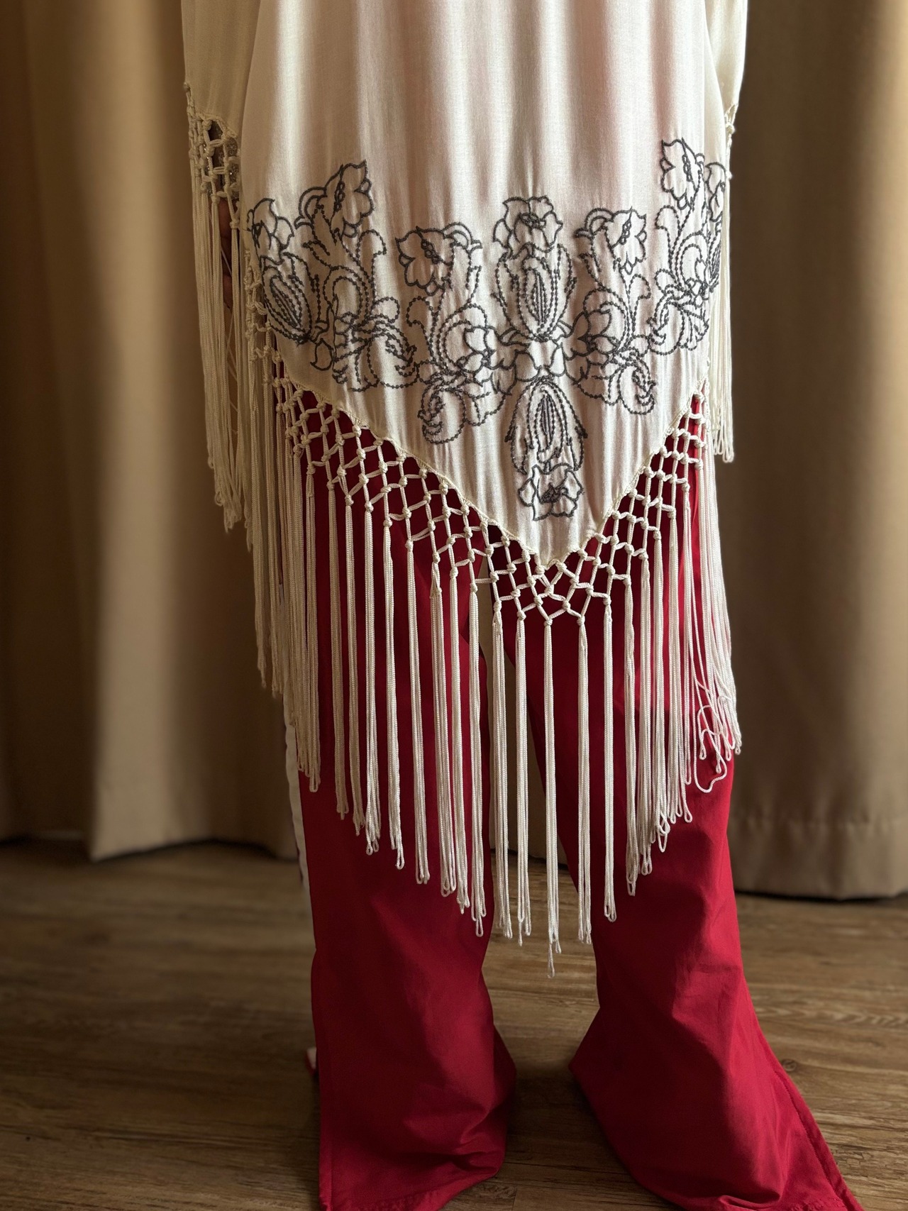 ANNA SUI O'NEILL long fringe cardigan-4805-7