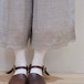 2色/刺繍スカラップリネンワイドパンツ ・11962