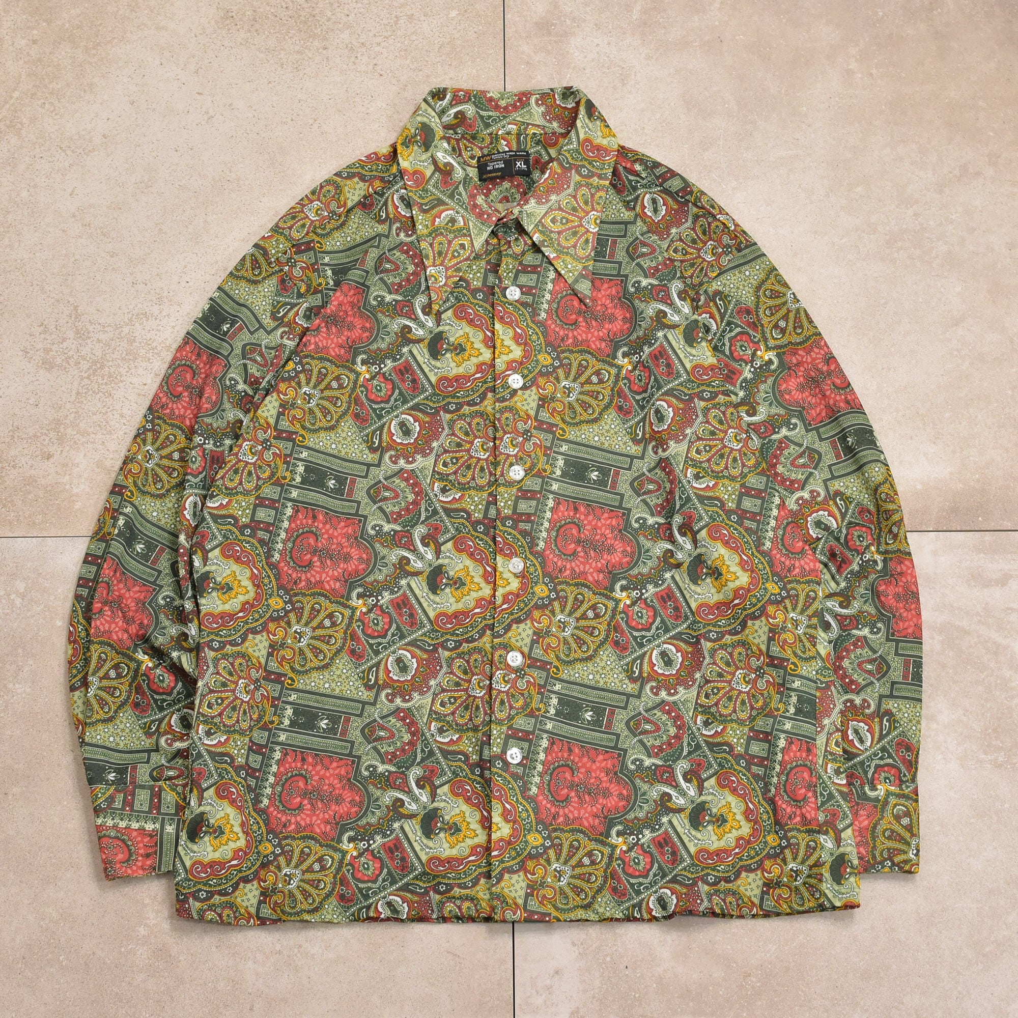 70~80s J.C.Penney poly shirt | 古着屋 grin days memory 【公式