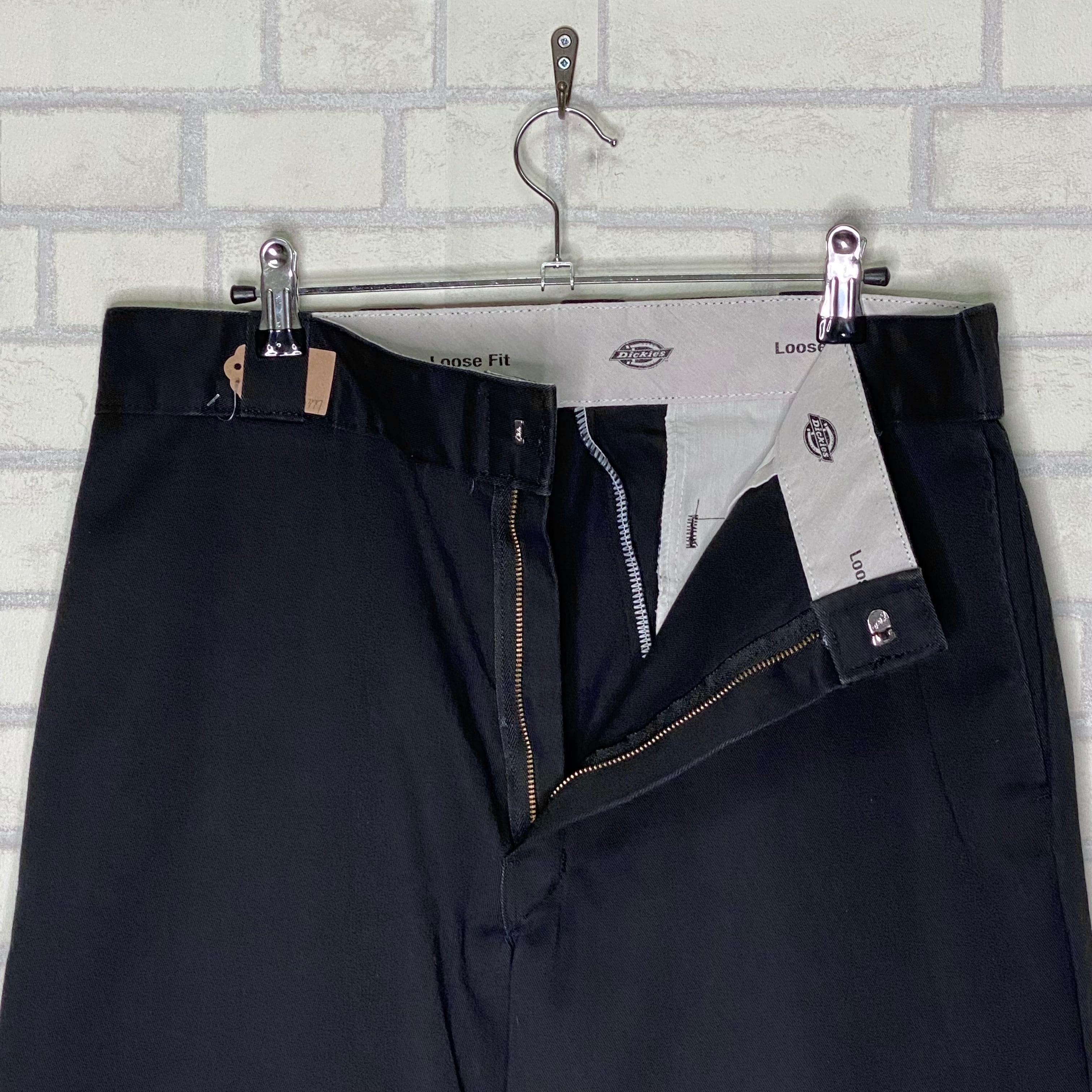 ダブルニー】Dickies ワークパンツ W34×L32 ブラック 状態良好 | 古着 