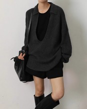 Slit neck over Knit　T20365