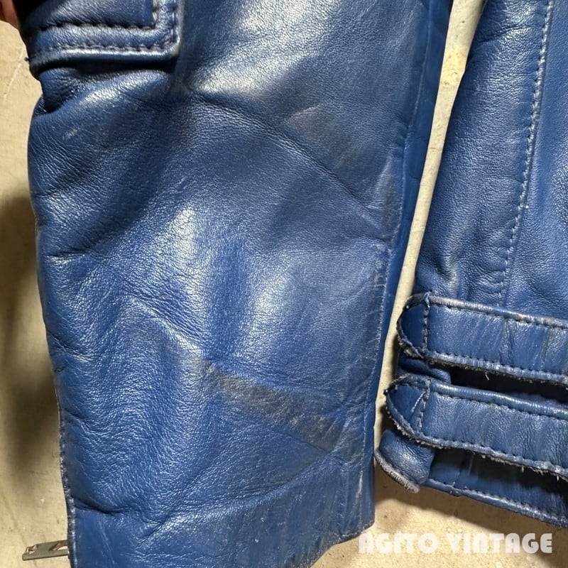70's INTERSTATE LEATHERS ダブルライダースジャケット パデッド
