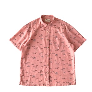 USED Aloha shirt /  KAHALA  / Surfers & their cars / size L