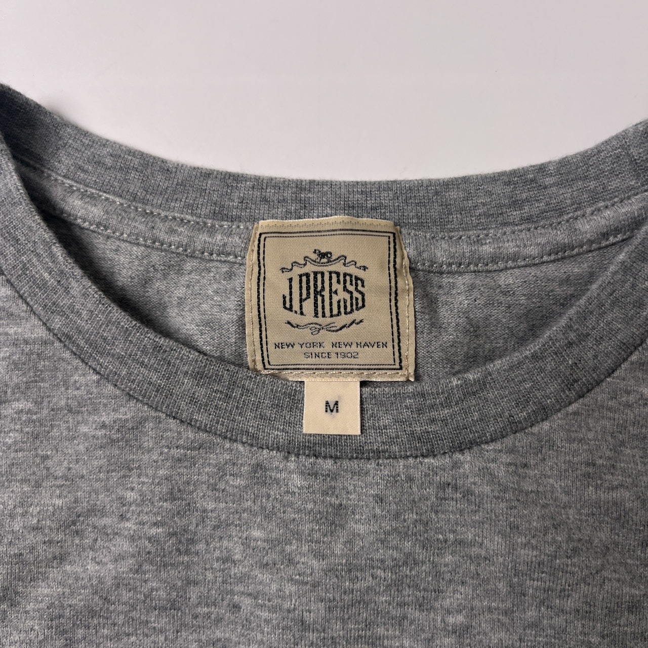 J.PRESS ジェイプレス プリント 半袖Tシャツ M/グレー