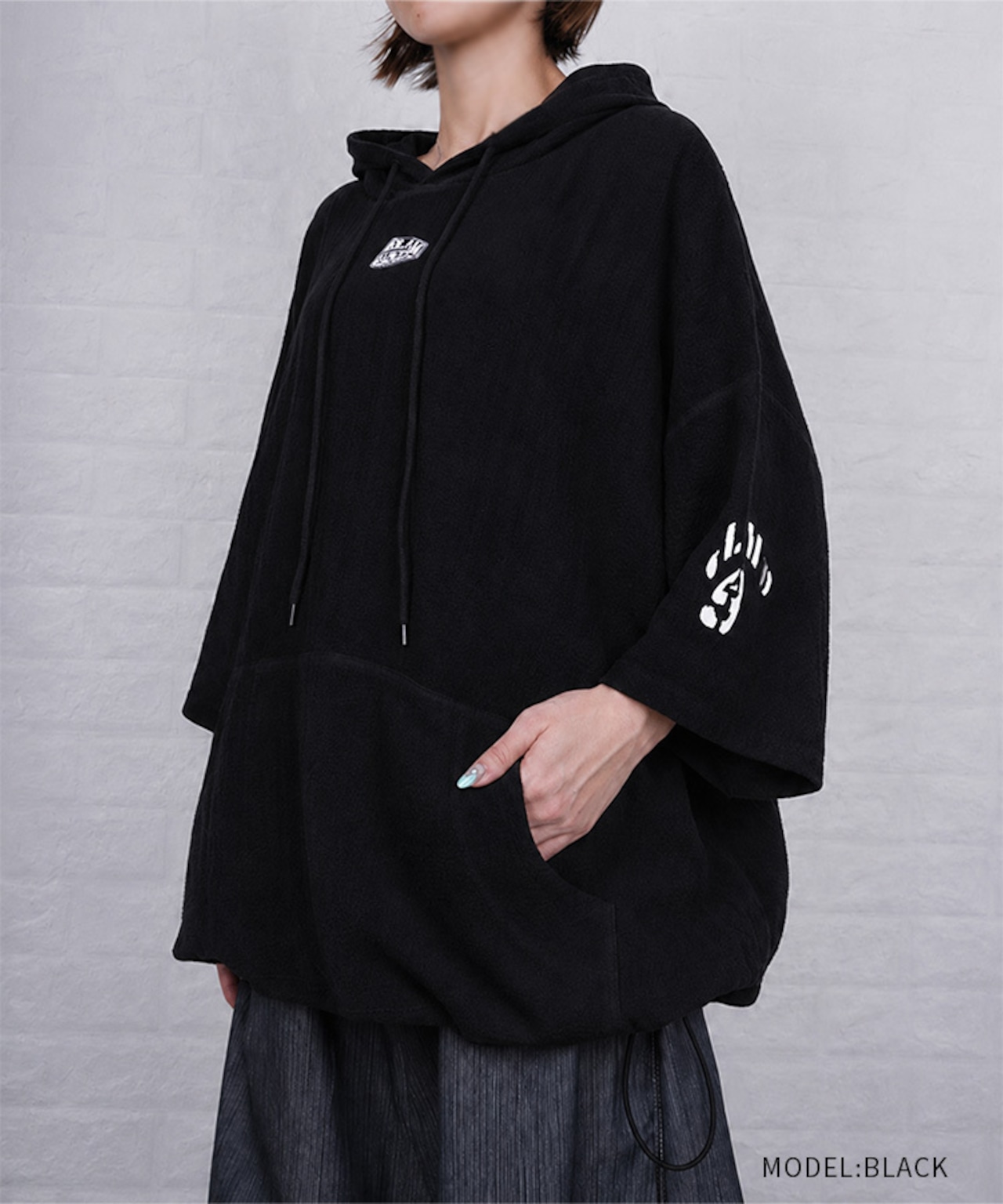 【直営限定ITEM】ソフトシアサッカーフーディー (BLACK) CQ-49002H