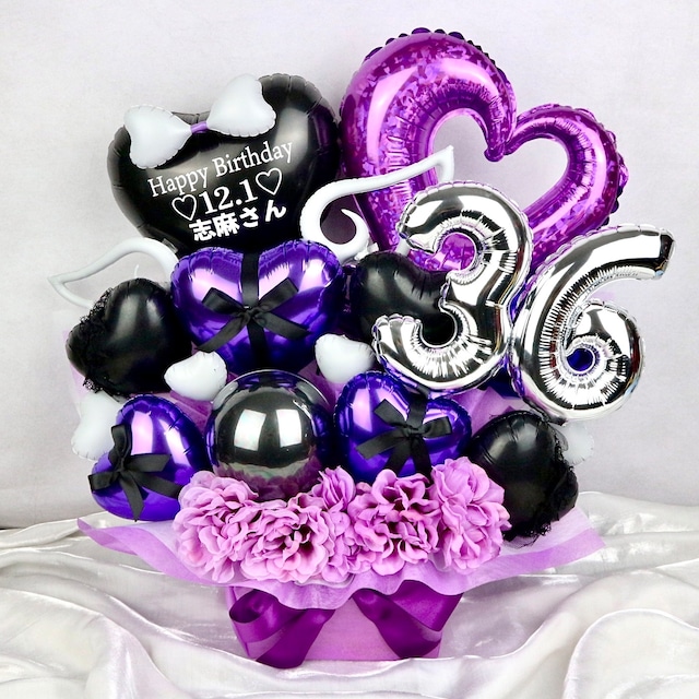 超豪華デザイン！アシンメトリー　 パープル×ブラック