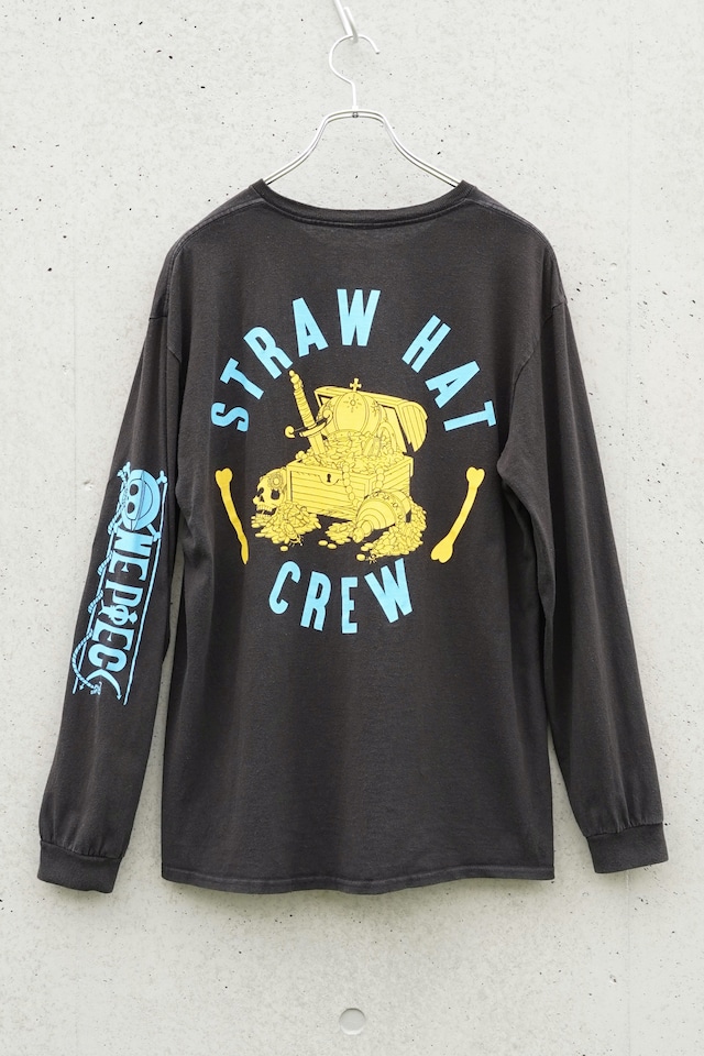 ONE PIECE “Straw Hat Crew Treasure Chest” Long Sleeve T-Shirt / Ripple Junction / L / Faded Black