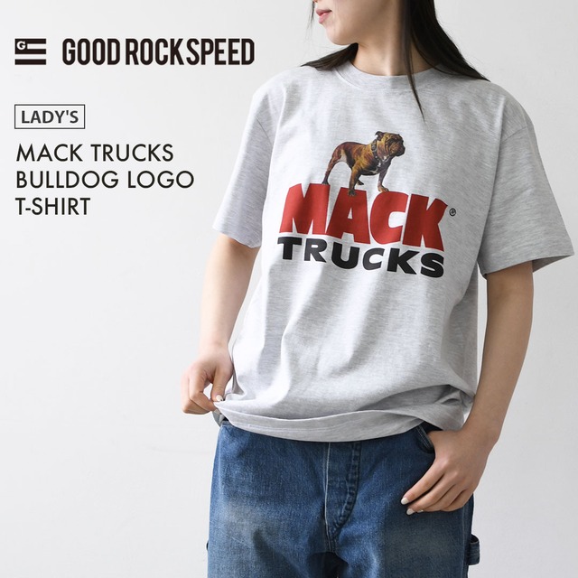 GOOD ROCK SPEED [グッドロックスピード] MACK TRUCKS BULLDOG LOGO T-SHIRT [26MTK002W] マック・トラックス ブルドッグロゴTシャツ・ 綿TEE・半袖・ショートスリーブ・プリントTEE・クルーネック・LADY'S [2026SS]