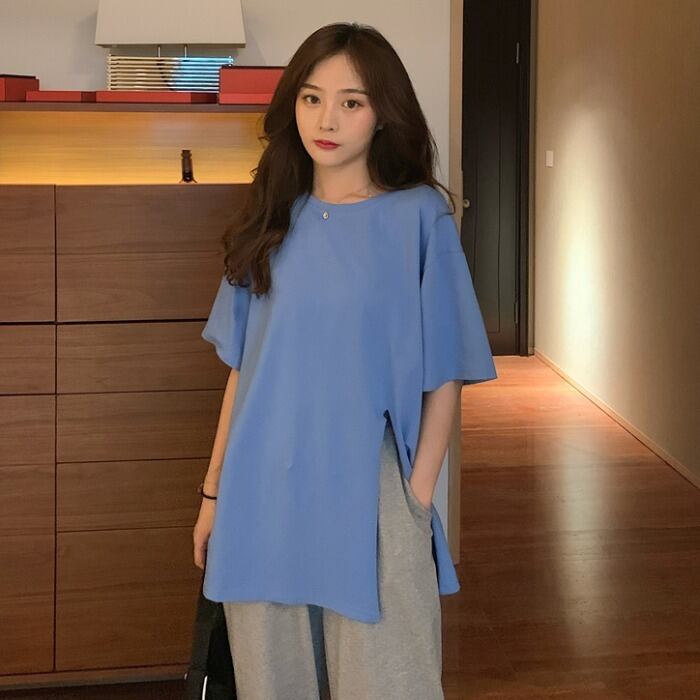 スタイルカジュアルトップス スプリングサマーラウンドネックTシャツ レディース 春物 夏物 Oネック 1号婦人88112032826