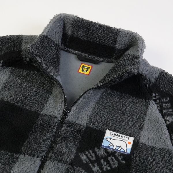 【XL】HUMAN MADE Check Boa Fleece Jacket