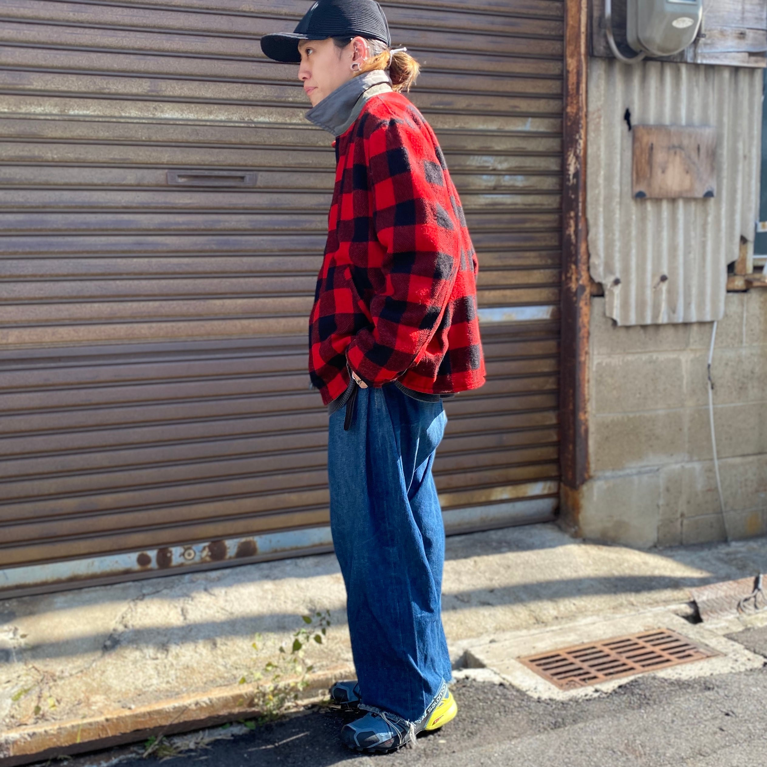 子供服 50s 50年代 Kaynee アメカジ オープンカラー ギャバジン素材 パッチワーク ビンテージ ブラック ロカビリー 古着 長袖シャツ 驚きの価格が実現 50年代