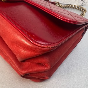 CHANEL シャネル ココマーク  レザー ショルダーバッグ レッド A-10534