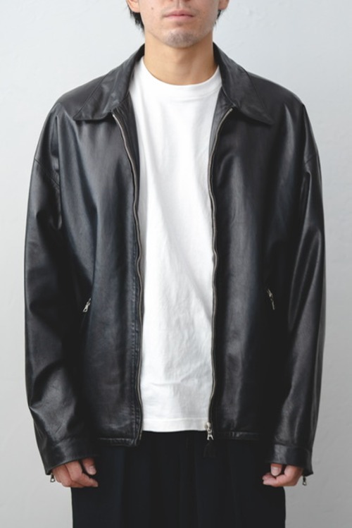 Late 80's "SERAPHIN" Calf Lether Zip-Up Blouson