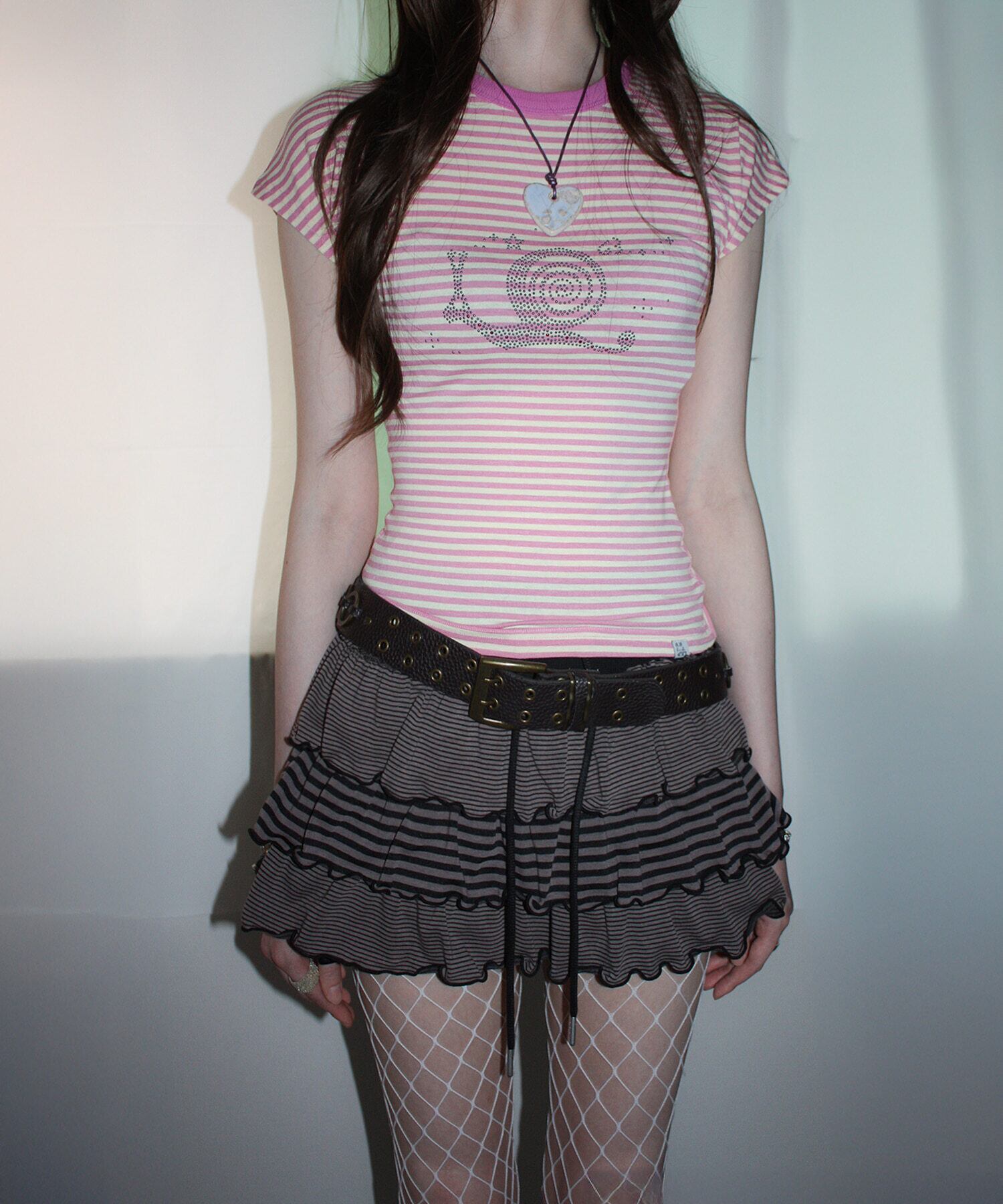 [eessay] STRIPED CANCAN SKIRT /追跡付 eessay] STRIPED CANCAN SKIRT - BLACK 正規品 韓国ブランド