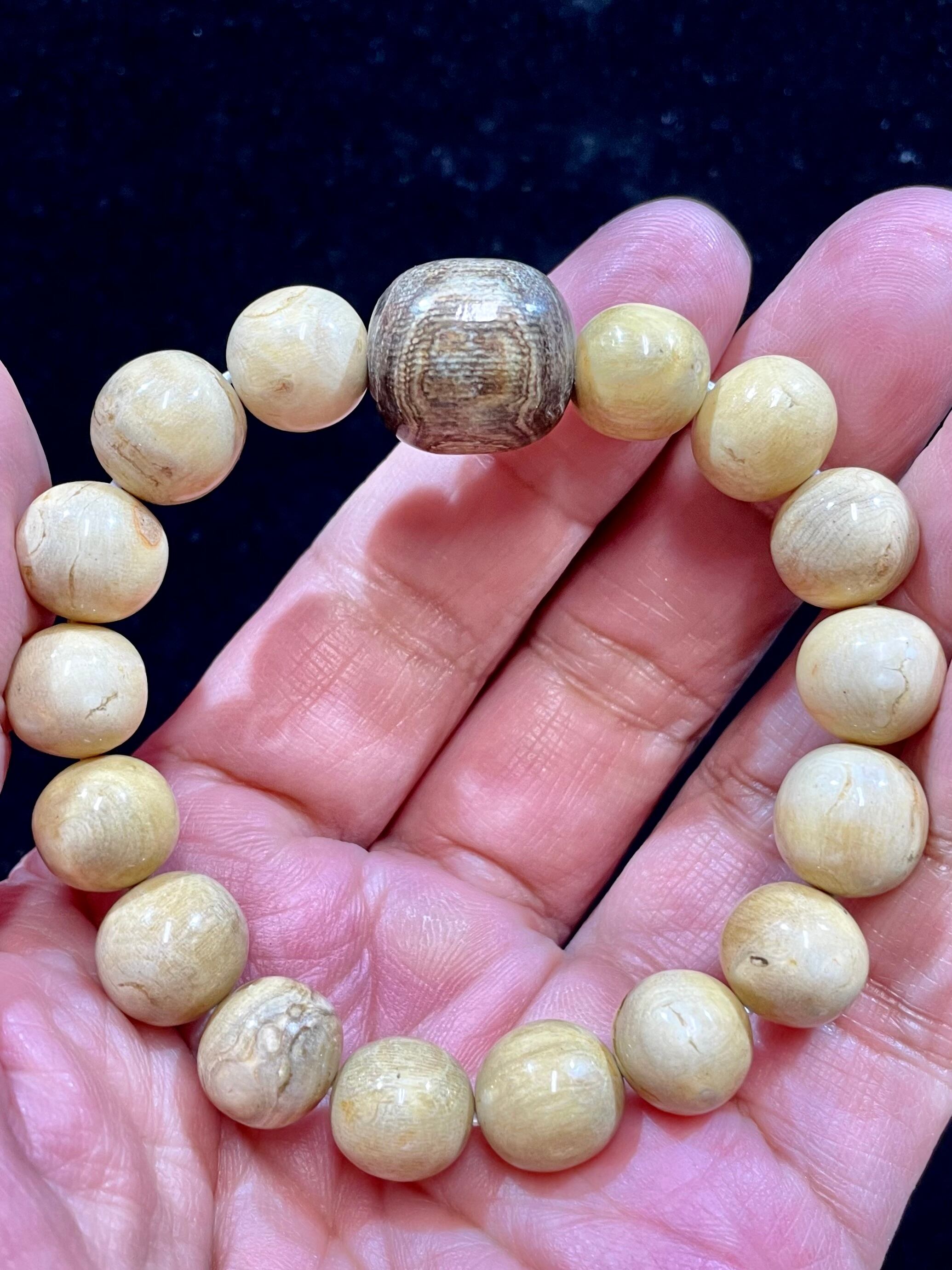 13) レインボー・ポセイドン&ホワイト・ウリ「トリトン」ブレスレット