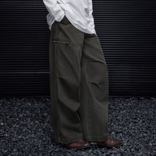 ジップポケットワイドレッグパンツ ・20423