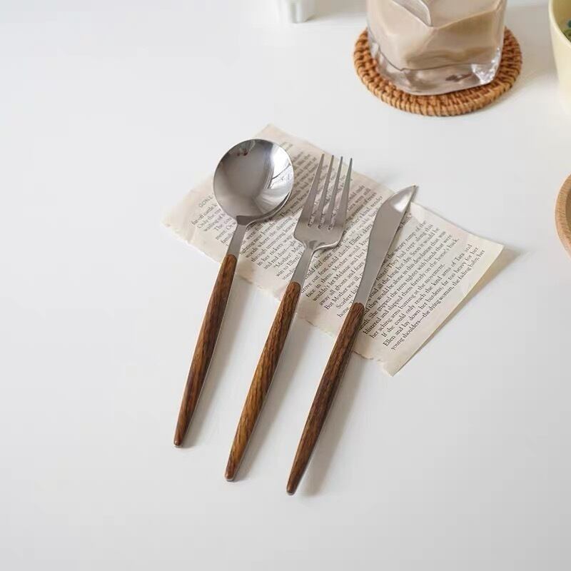 韓国雑貨] ウッド調 カトラリーセット | merci room