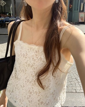 (予約) ounce / Wave lace blouse / 2color