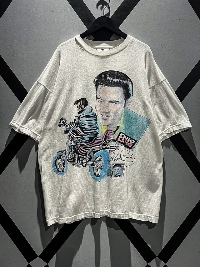 【X VINTAGE】"Elvis Presley" Print Design Loose T-Shirt