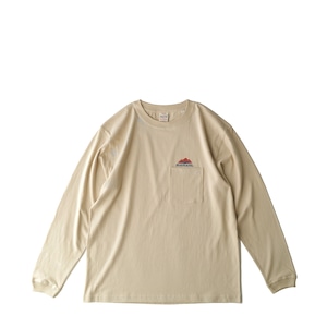 Mountains  OnePoket NEW LOGO Long sleeve T-SHIRT / Vintage sand