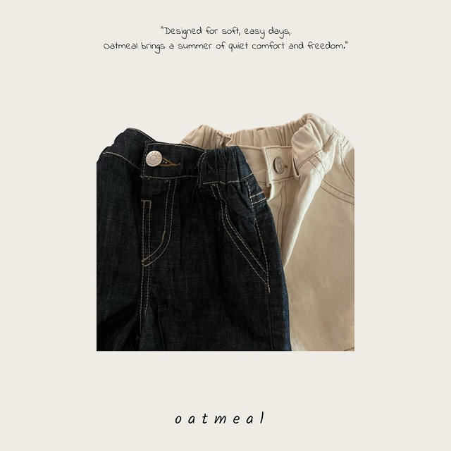 〘即納〙Lsize _ oatmeal / Every denim shorts