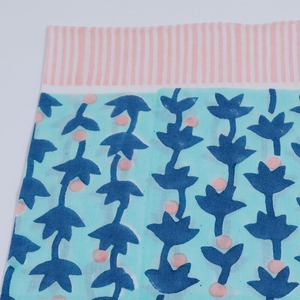 Scandinavian berry block print handkerchief