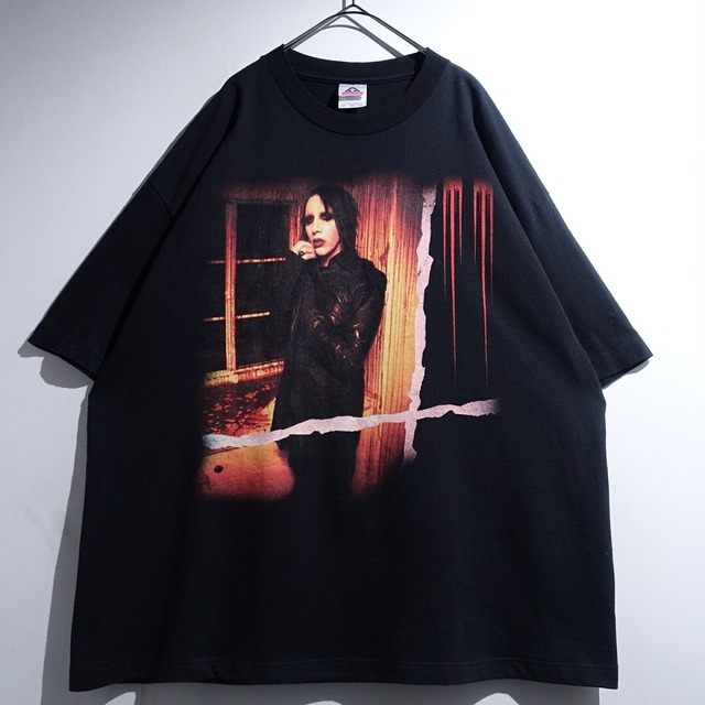 O0s "Marilyn Manson" Black Photo Print Band T-Shirt