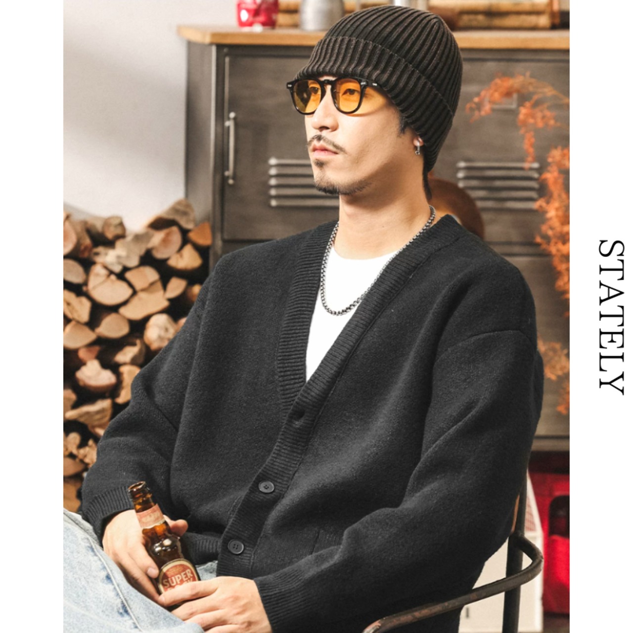 Heavy Knit カーディガン /3color_T223・画像7