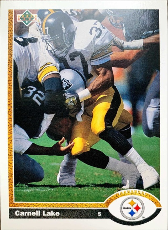NFLカード 91UPPERDECK CARNELL LAKE #309 STEELERS