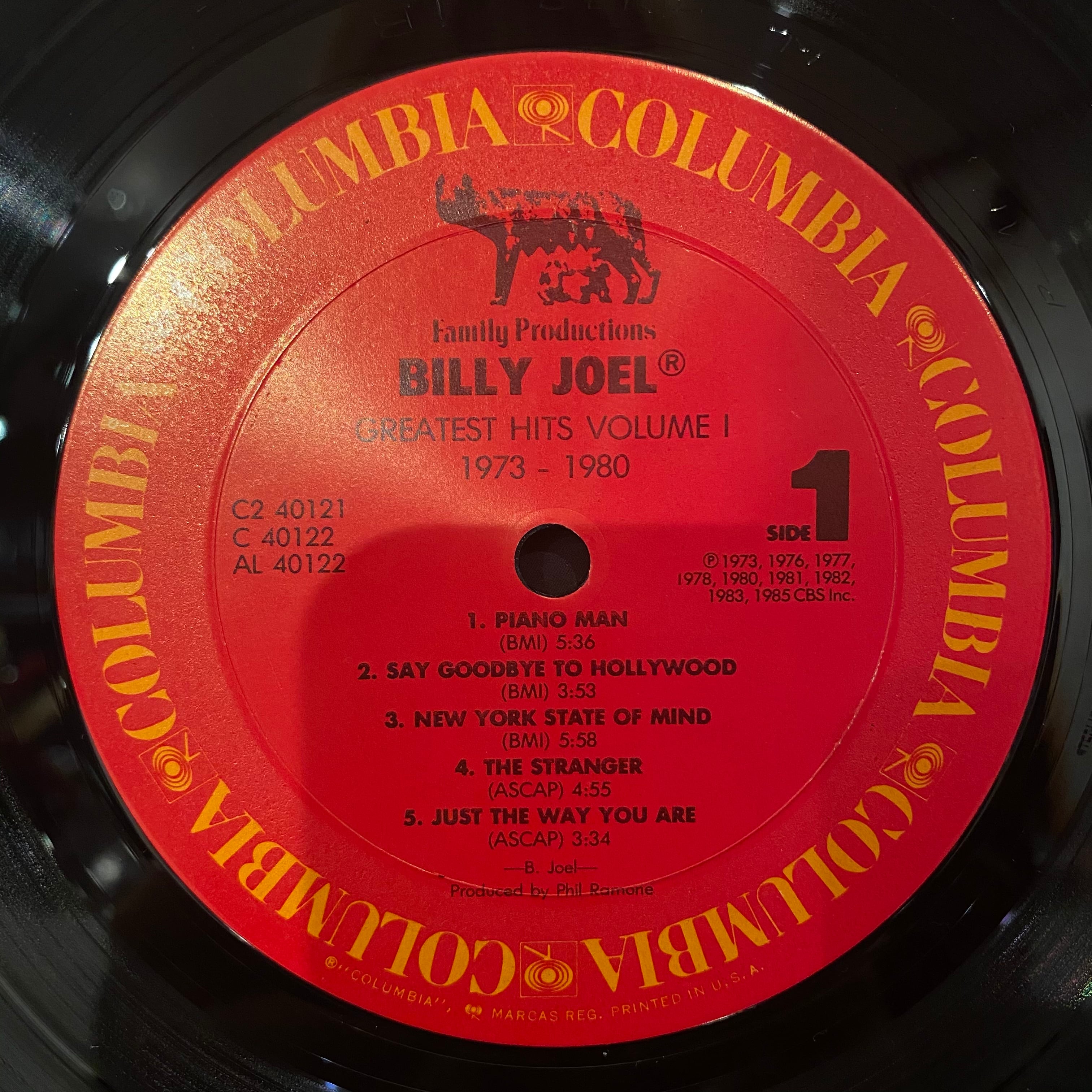 Volume　Hits　Volume　LP】BILLY　SORC　II　JOEL/Greatest　I　中古アナログレコード専門店