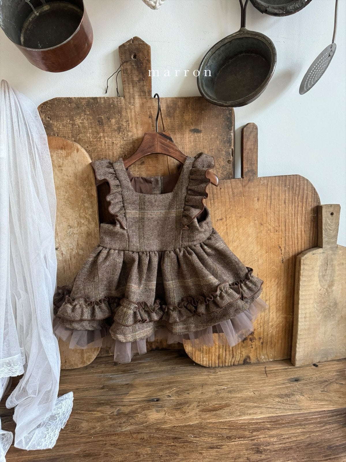 マロンアロハドレス茶　marron Aloha Dress 即納》《marron》Aloha Dress (check) | Rico.