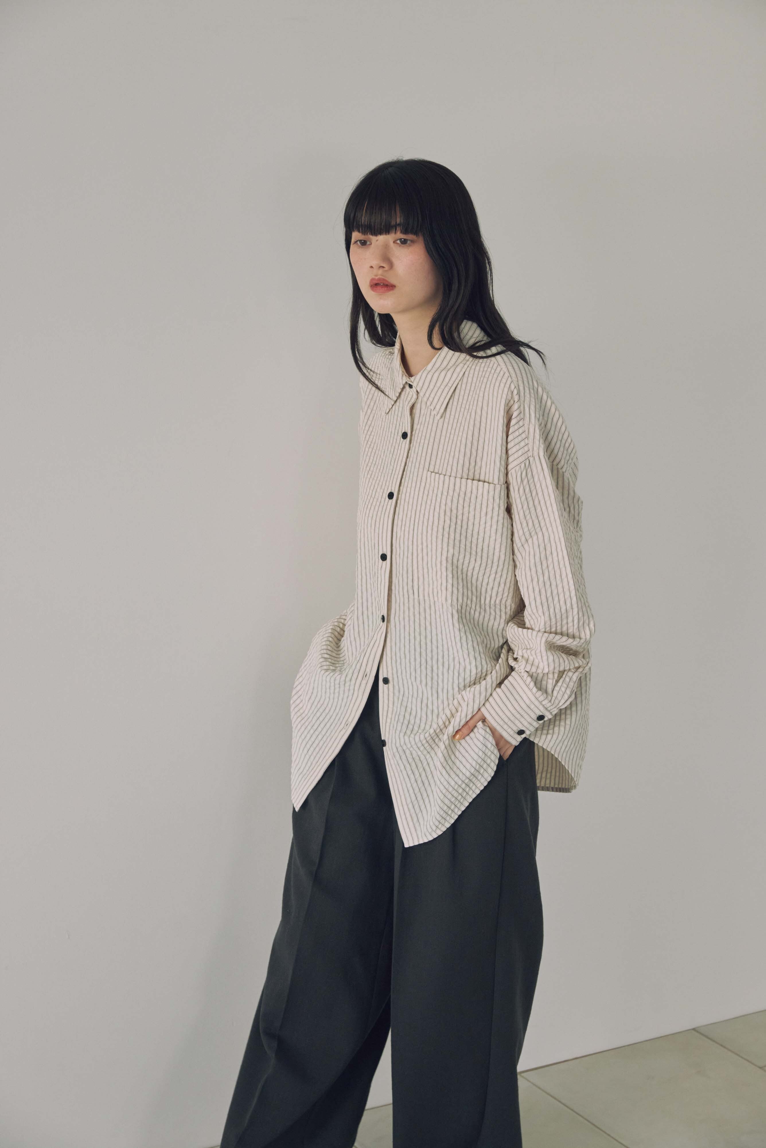 トップス dium. Stripe Design Shirt DU260506 Stripe Design Shirt【set up可】【6月下旬一部予約商品