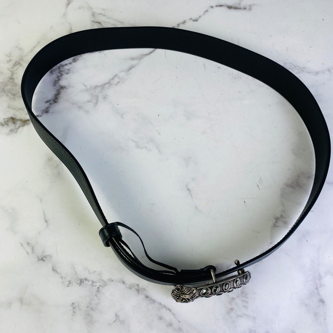 GUCCI グッチ  未使用　ディオニュソス レザー ベルト ブラック A-7388