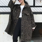 Leopard-print cargo coat (ME481)