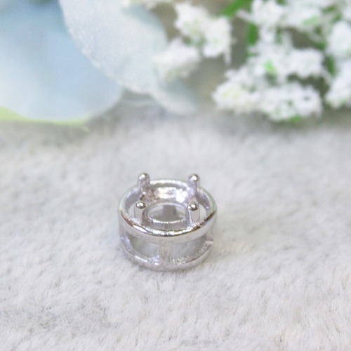 アウトレット4㎜  4爪 カラム S925 ペンダント セッティング SV