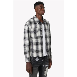 GUAPI / cloud grey cross flannel