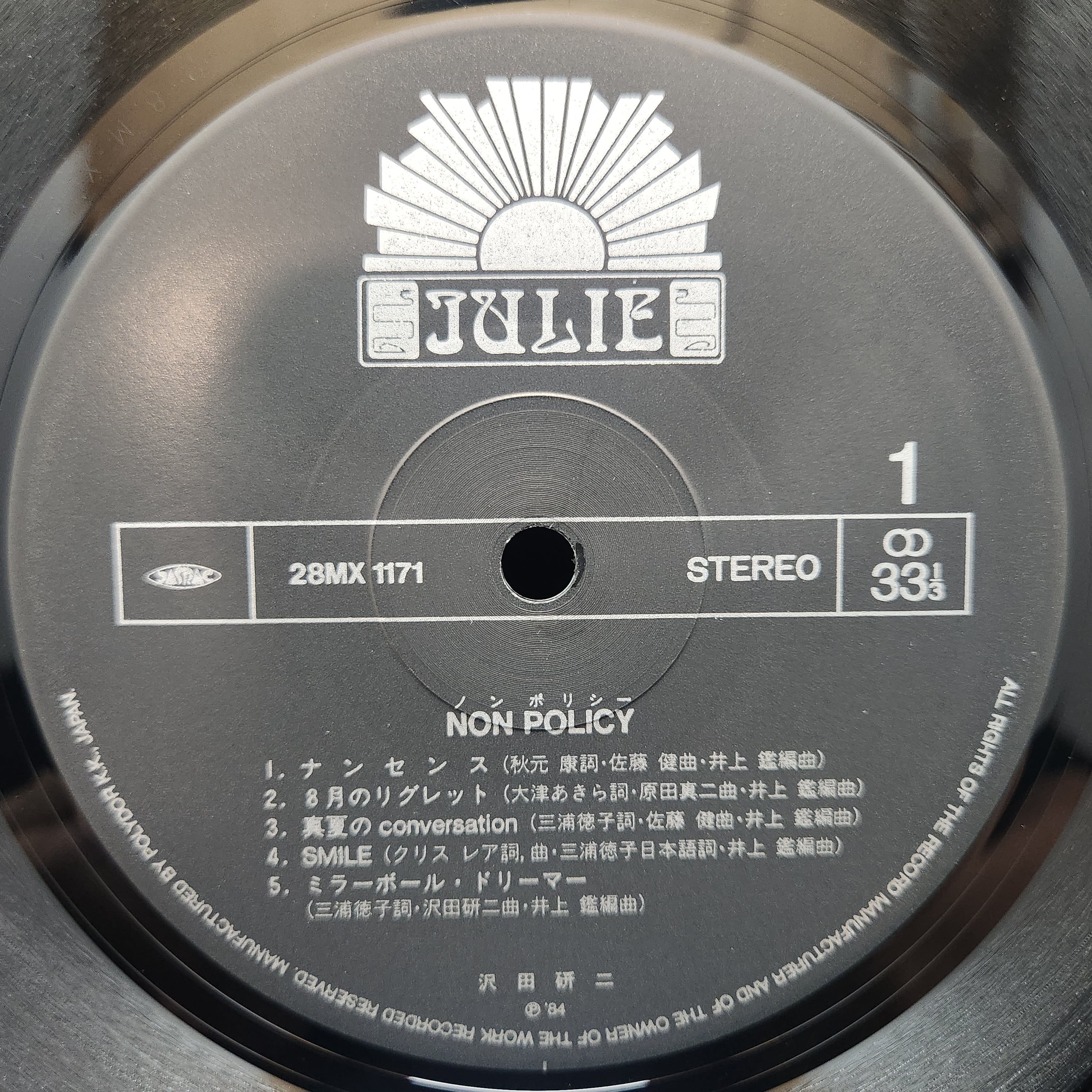 沢田研二 / Non Policy [28MX1171] - 画像3