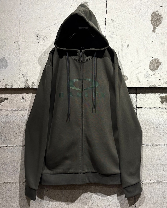 【Caka otto】"OAKLEY" Logo Design Zip Up Hoodie