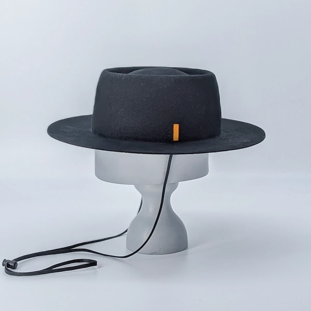 BD-BF205 Wool Felt Porkpie Hat - BLK