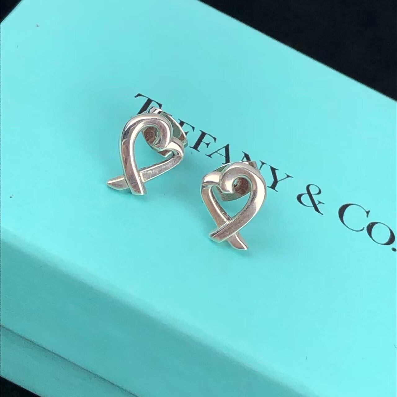 中古】ディファニー TIFFANY ラビングハート ピアス シルバー | 小牧