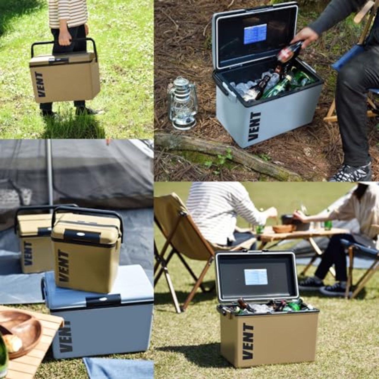 サンカ バンセレーノ ワンプッシュで開閉できる クーラーボックス ジャーマンカーキ(マット仕様) 7.6L 小型 軽量設計 ふたが外せてお手入れ簡単 日本製 フィッシングクーラー 釣り キャンプ 部活 (幅29.6×奥行20×27.3cm) SVES-#10KA